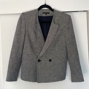 Theory navy and white blazer jacket